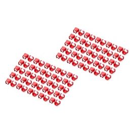 Digitus Confezione 100 Pezzi Clip Colorate per Cavi di Rete Rosso