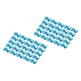 Digitus Confezione 100 Pezzi Clip Colorate per Cavi di Rete Blu
