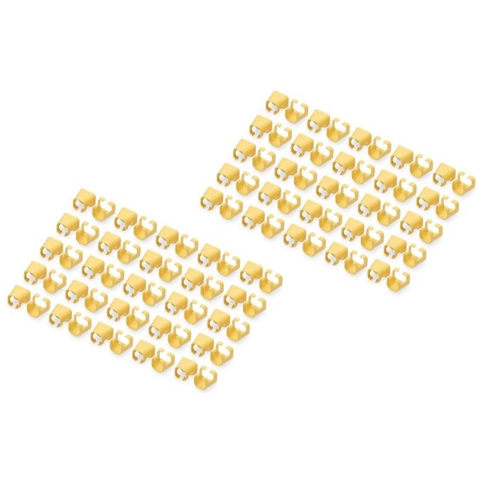 Digitus Confezione 100 Pezzi Clip Colorate per Cavi di Rete Giallo