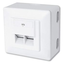 Confezione 5 Prese a Muro a Due Porte Rj45 Categoria 6