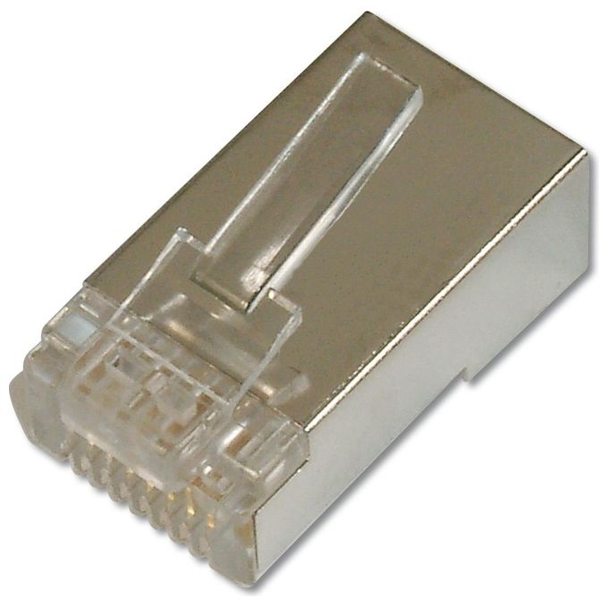 Digitus Connettore Plug 8 Poli Schermato Cat.6 Rj45 Con Inseritore per Cavo Rete Flessibile