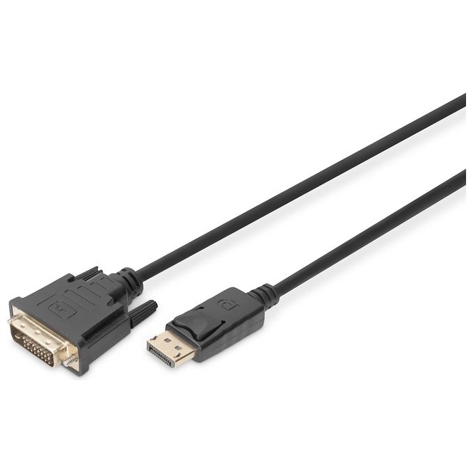 Digitus DB-340301-020-S Cavo DisplayPort - DVI 2mt DVI-D Nero