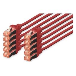 DK-1644-010-R-10 Cavo di Rete 1mt Cat6 S/FTP S-STP Rosso