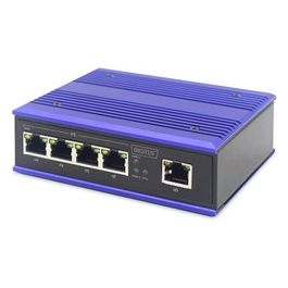 DN-650105 Switch di Rete Fast Ethernet 10/100 Nero/Blu