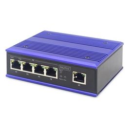 Digitus DN-650107 Switch Industriale 4 Porte 10/100 Poe + 1 Porta Uplink