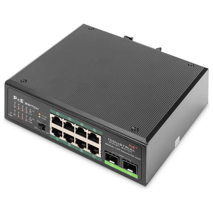 Digitus DN-651110 Switch di Rete Gigabit Ethernet 10/100/1000 Nero Supporto Power over Ethernet