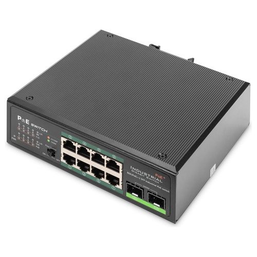 Digitus DN-651110 Switch di Rete Gigabit Ethernet 10/100/1000 Nero Supporto Power over Ethernet