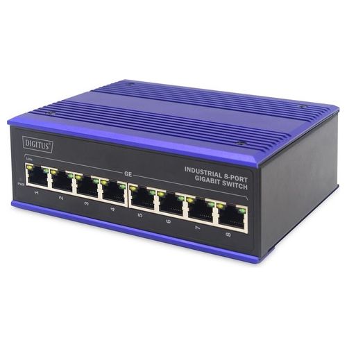 Digitus DN-651119 Switch di Rete Gigabit Ethernet 10/100/1000 Nero/Blu