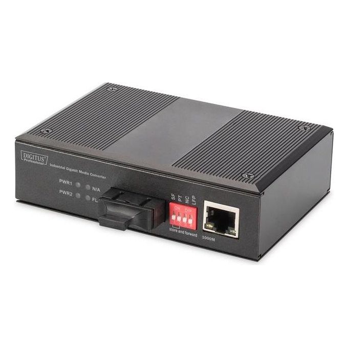 Digitus DN-652101 Convertitore Multimediale di Rete 1000Mbit-s 850nm Modalita' Multipla Nero
