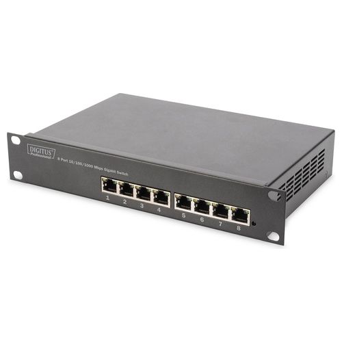 Digitus DN-80114 Switch di Rete Non Gestito Gigabit Ethernet 10/100/1000 Grigio