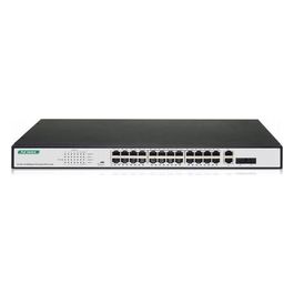 DN-95343 Switch di Rete Non Gestito Fast Ethernet 10/100 Nero/Argento 1U Supporto Power over Ethernet