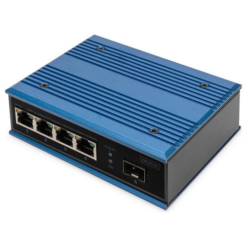 Digitus DN651131 Switch Poe di Rete Fast Ethernet a 4 Porte Industriale Non Gestito 1 Collegamento Sfp