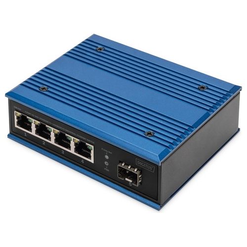 Digitus DN651134 Switch di Rete Gigabit Ethernet a 4 Porte Industriale Non Gestito 1 Uplink Sfp