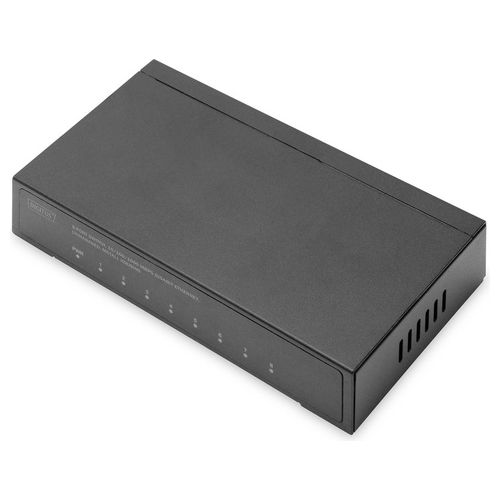 Digitus DN80066 Switch Gigabit 8 Porte Desktop Non Gestito Alloggiamento in Metallo