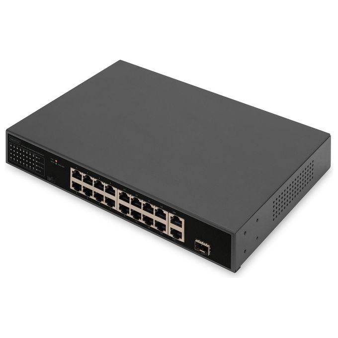 Digitus DN95355 Switch 16 Porte Fe Poe 2 Ge Uplinks (Rj45 - Sfp)
