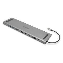 Dock USB-C 11 Porte Grigio 2x HDMI VGA