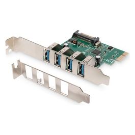 Digitus DS302211 Interface Scheda PCIe USB 3.0 Tipo A 4 Porte Fino a 5 Gbit/s Chipset: vl805