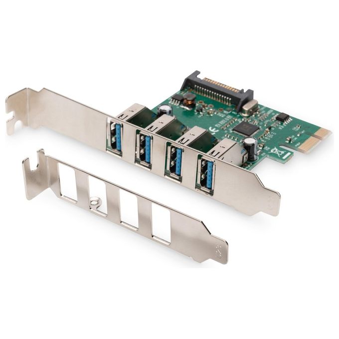 Digitus DS302211 Interface Scheda PCIe USB 3.0 Tipo A 4 Porte Fino a 5 Gbit/s Chipset: vl805