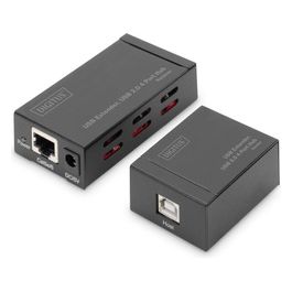 Digitus Estensore Usb Tramite Cavo di Rete Hub Usb 2.0 4 Porte