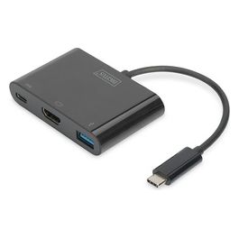 Digitus Hub di Interfaccia Usb 3.0 Type-C 5000Mbit/s Nero