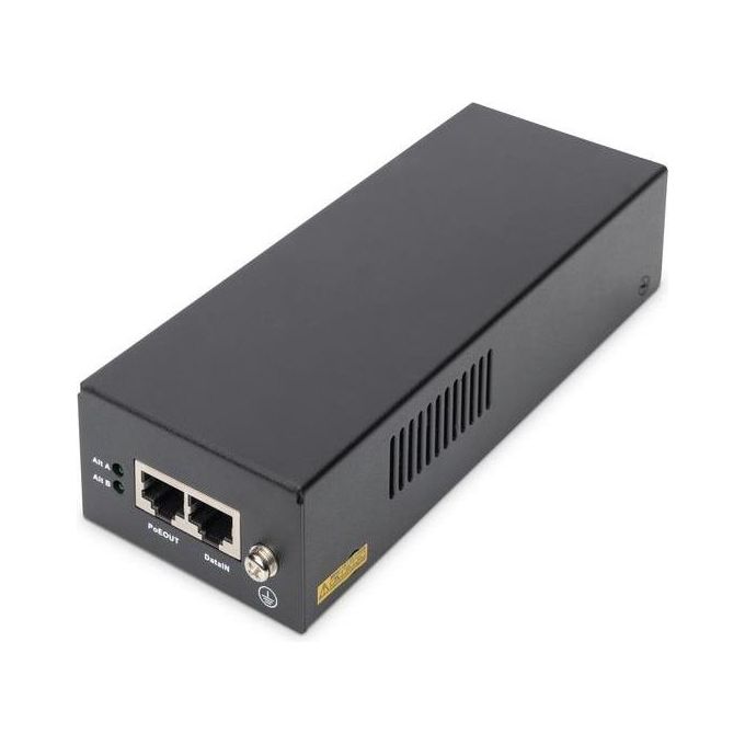 Digitus Iniettore Poe++ Ethernet Gigabit 802.3bt Power Pins 4/5(+) 7/8(-) E 3/6(+) 1/2(-) 85W