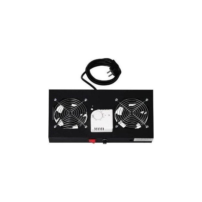 Digitus Kit 2 Ventole Con Termostato Per Armadi Linea Professionale Colore Nero