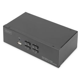 Digitus KVM-Switch 4-Porte Dual-Display 4K Display-Port