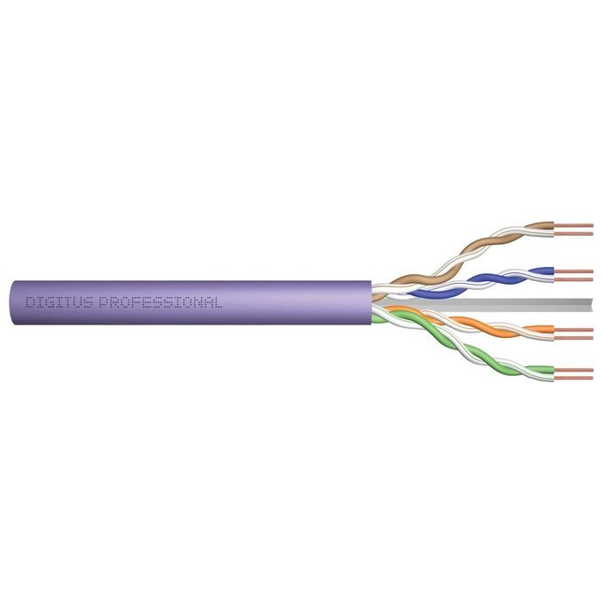 DIGITUS matassa cavo solido lszh cat 6 u-utp 250 mhz in rame cpr: cca (en 50575) awg 23-1