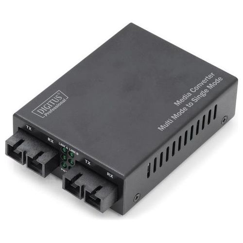 Digitus media converter fast ethernet singlemode/multimode connettori sc/sc
