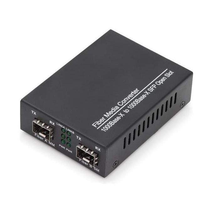 Digitus media converter gigabit singlemode/multimode con modulo sfp