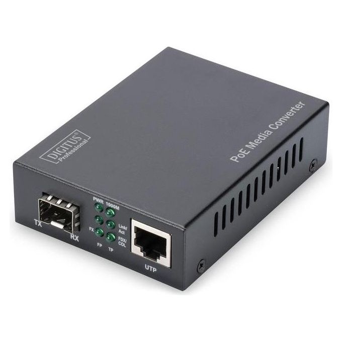 Digitus media converter gigabit poe rj45 sfp pse