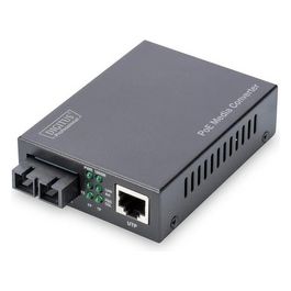 Digitus media converter gigabit poe, rj45 connettore fibra ottica sc multimode