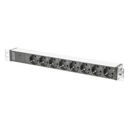 multipresa in alluminio 8 prese schuko tedesche con interruttore cavo mt 2 con spina iec c14