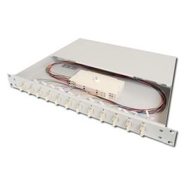 pannello estraibile 19" per fibra ottica con 24 connettori lc duplex om3