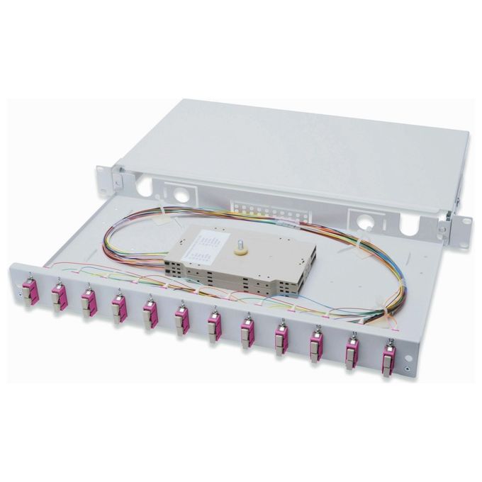 Digitus pannello estraibile 19" per fibra ottica con 12 connettori sc duplex om4