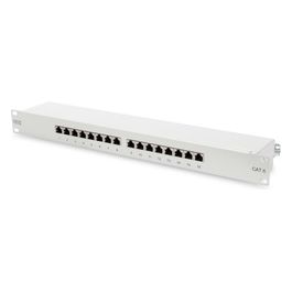 pannello patch 19'' schermato 16 porte 8 poli rj45 per reti categoria 6 - 1 unita'