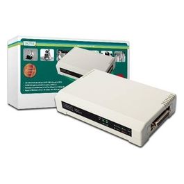 Print Server 10/100 Rj45 Con 2 Porte Usb e 1 Porta 25 Poli  Parallela
