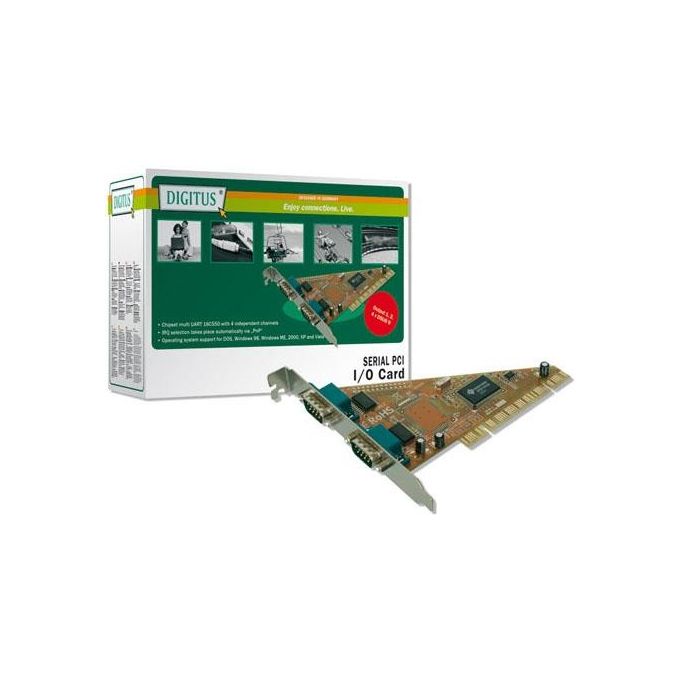 Image of Digitus scheda aggiuntiva interfaccia seriale pci 9 poli maschio 2 porte (ds-33003)