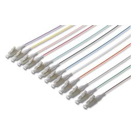 Set 12 Cavi Pigtail Fibra Ottica Colorati Connettori Lc Om2 50/125 Simplex