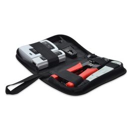 set attrezzi assemblaggio reti e tester