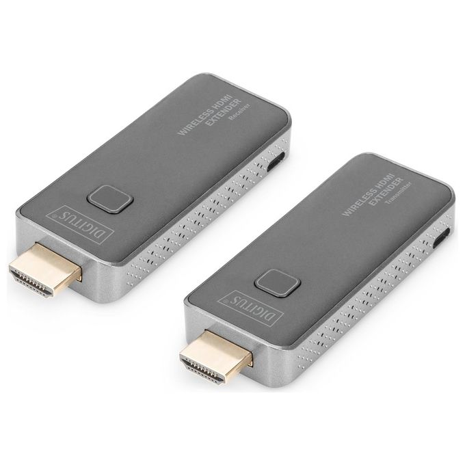 DIGITUS set dispositivi wireless hdmi per presentazioni 1-1 con trasmettitore  ricevitore 50 mt full hd digitus