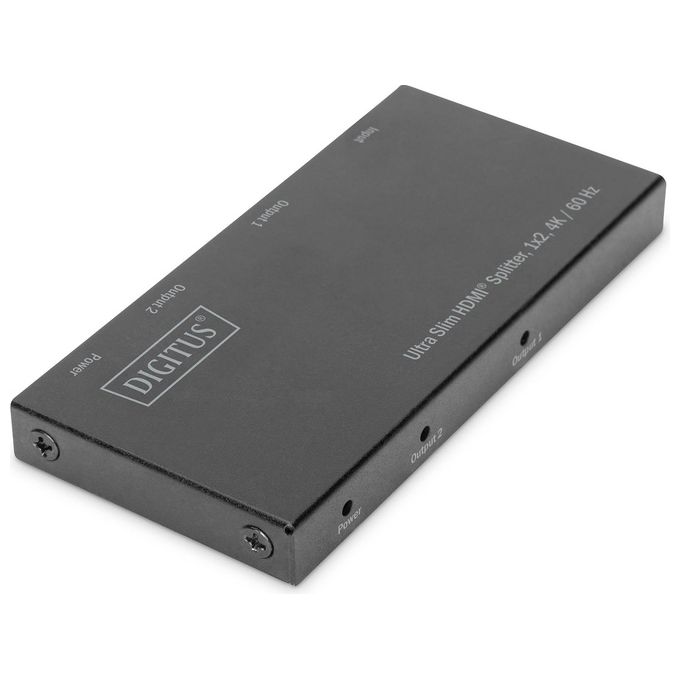 Digitus Splitter Ultra Slim Hdmi 1x2 4k-60hz Hdr Hdcp 2.2 18Gbps Micro Usb Power