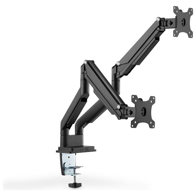 Digitus Supporto a Incastro Doppio con Pressione a Gas per Monitor 17''-32'' 2x9Kg Max Nero