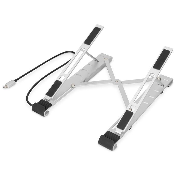 Image of Digitus Supporto Notebook Regolabile con Hub Usb 3.0 e Usb-C 5 Porte