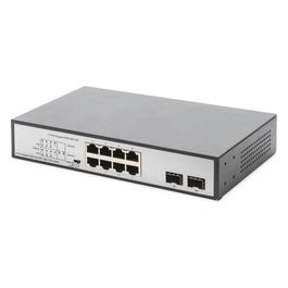 Switch Gigabit 8 Porte con 6 x Porte Poe 2 x Rj45 2 x Sfp Uplink 802.3 Af/at/bt