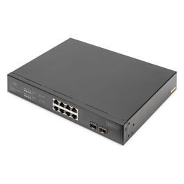 Switch Poe Gigabit Ethernet 8 Porte con 2 Porte Sfp Uplink Power Budget 140W