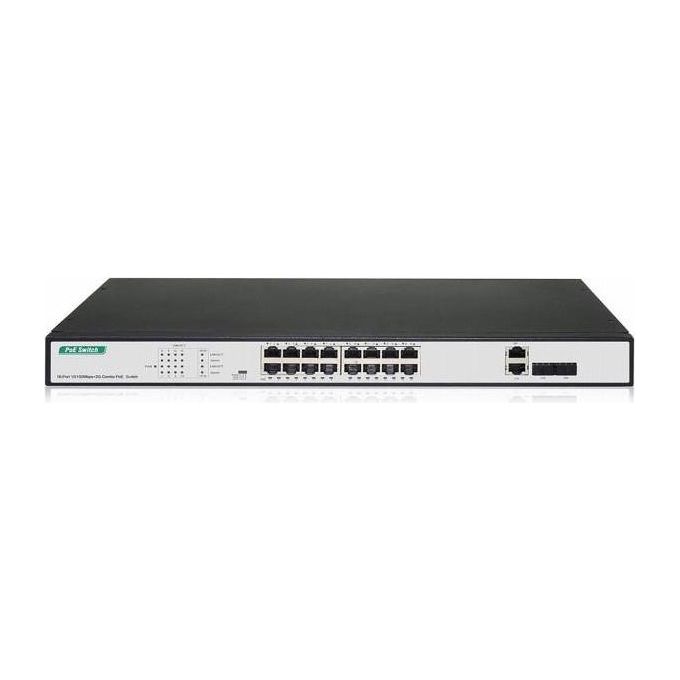 Digitus switch rete 16 porte poe fast ethernet 270 watt digitus