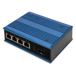 Digitus Switch di Rete Fast Ethernet a 4 Porte Industriale Non Gestito 1 Uplink Sfp