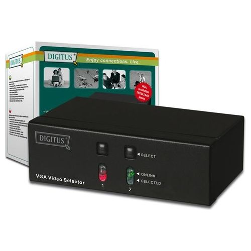 Digitus Switch Selettore Video Vga 15 Poli Femmina 2 Pc 1 Monitor (Ds-44100)