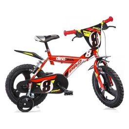 Dino Bikes Bicicletta bambino 14 pollici serie 23 con rotelle e doppio freno per bambini dai 4 ai 7 anni
